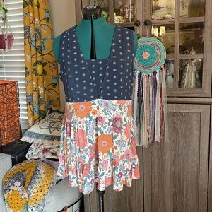 Matilda Jane Navy and Floral Tank Top